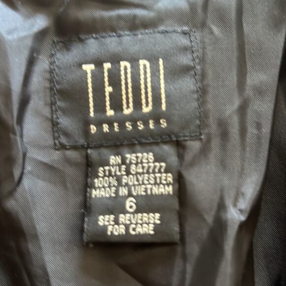 Teddi Vintage Floral Print Blazer Suit Jacket Woman Size 6 Unlined Shoulder Pads - Picture 5 of 9